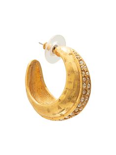 Oscar de la Renta декорированные серьги-кольца с кристаллами