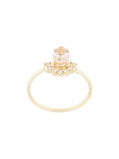 Natalie Marie золотое кольцо с бриллиантами и морганитом