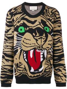 Gucci свитер с изображением тигра