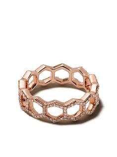 Astley Clarke кольцо Honeycomb с бриллиантами на ободе