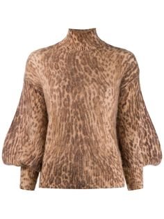 Zimmermann свитер с леопардовым принтом
