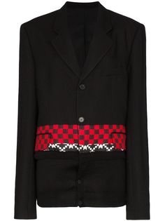 Haider Ackermann трикотажный блейзер в клетку