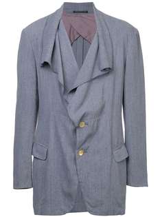Yohji Yamamoto Pre-Owned куртка свободного кроя с драпировками