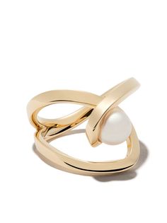 Tasaki золотое кольцо Aurora с жемчугом Акойя