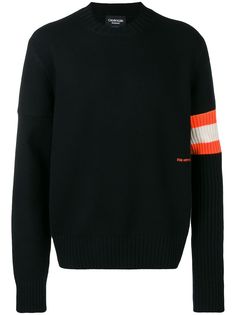 Calvin Klein 205W39nyc кашемировый свитер с контрастными полосками на рукаве
