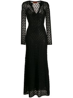 Missoni платье макси с длинными рукавами