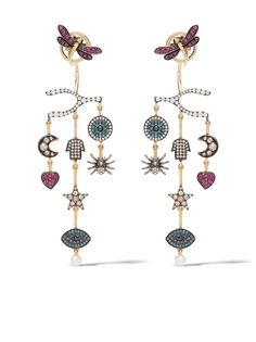 Annoushka золотые серьги Love Diamonds Chandelier с бриллиантами