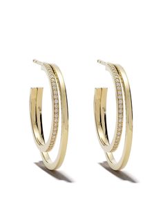 Georg Jensen серьги Halo из желтого золота с бриллиантами