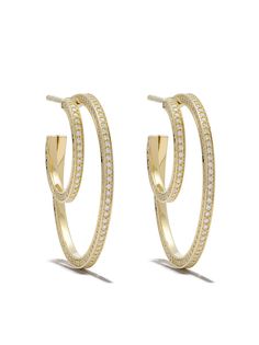 Georg Jensen золотые серьги Halo с бриллиантами