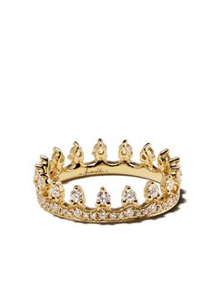Annoushka кольцо Crown из желтого золота с бриллиантами