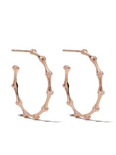 Annoushka золотые серьги-кольца Dream Catcher Bamboo с бриллиантами