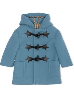 Burberry Kids дафлкот с декором из искусственной кожи