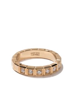Chopard кольцо Ice Cube из желтого золота с бриллиантами