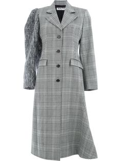 Aalto checked single-breasted coat