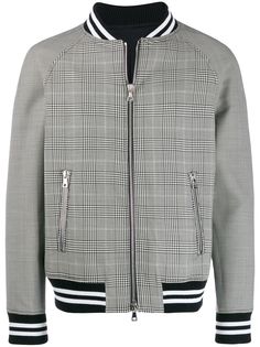 Balmain куртка бомбер в клетку