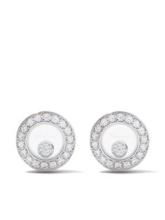 Chopard серьги-гвоздики Happy Diamonds Icons из белого золота
