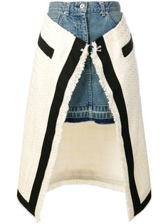 Sacai джинсовая юбка асимметричного кроя