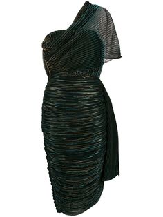 Marco De Vincenzo плиссированное платье с эффектом металлик