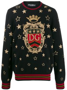 Dolce & Gabbana джемпер с вышивкой DG Star