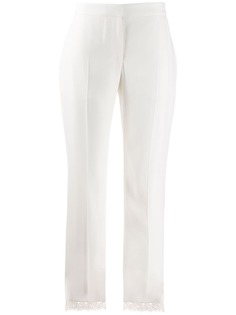 Alexander McQueen укороченные брюки с кружевом