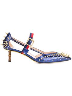 Gucci туфли-лодочки с ремешками Sylvie Web