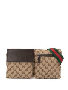 Gucci Pre-Owned поясная сумка Shelly Line с логотипом GG