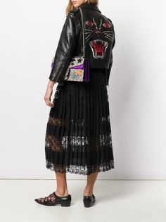 Gucci укороченная декорированная куртка