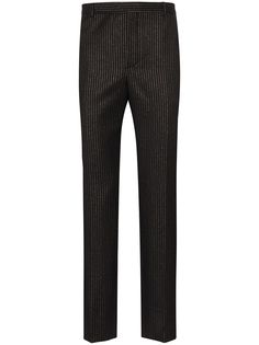 Saint Laurent строгие брюки в тонкую полоску