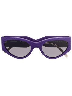Salvatore Ferragamo солнцезащитные очки в овальной оправе