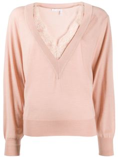 Chloé джемпер с кружевом