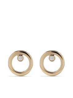 Georg Jensen золотые серьги Halo с бриллиантами