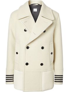 Burberry бушлат с манжетами в полоску