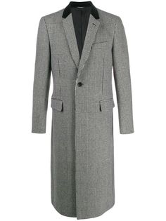 Dolce & Gabbana однобортное пальто в ломаную клетку