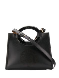 Fendi сумка-тоут с перфорированным логотипом