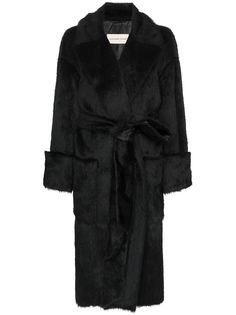 Alexandre Vauthier шуба из искусственного меха с поясом