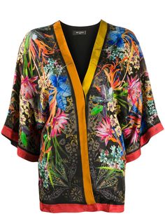 Etro кимоно с цветочным принтом