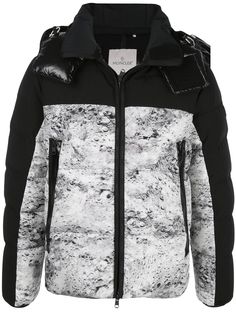 Moncler пуховик со вставками