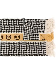 Gucci шарф в ломаную клетку с логотипом Interlocking G