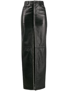 Saint Laurent длинная юбка с заклепками