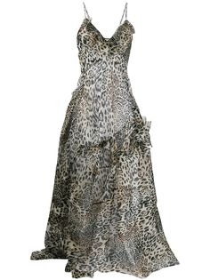 Ermanno Scervino платье макси с леопардовым принтом