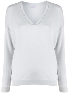 Brunello Cucinelli джемпер с заклепками на воротнике