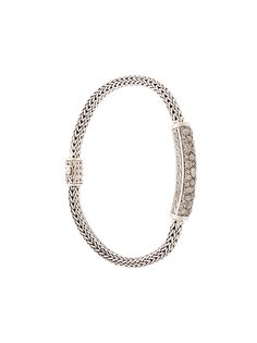 John Hardy серебряный тонкий браслет Classic Chain с бриллиантами