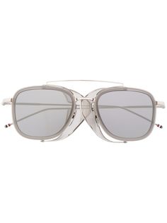 Thom Browne Eyewear солнцезащитные очки-авиаторы TB-808