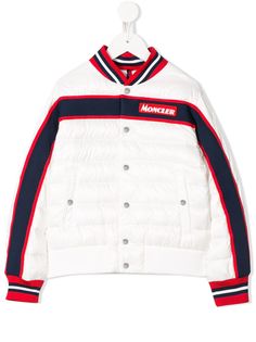Moncler Kids куртка-бомбер с длинными рукавами