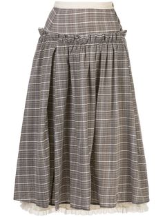 Renli Su юбка А-силуэта в клетку