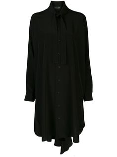 Ys платье-рубашка оверсайз с ремешком на воротнике Ys