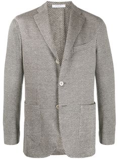 Boglioli пиджак с узором в елочку