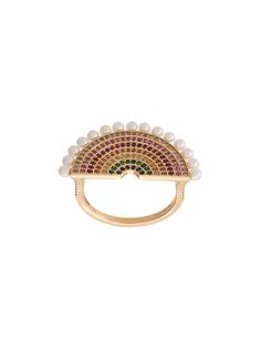 Rosa de la Cruz кольцо с жемчугом и бриллиантами