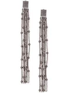 Brunello Cucinelli длинные серьги-цепочки