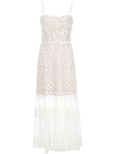 Jonathan Simkhai расклешенное платье с кружевной вышивкой